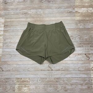 Lululemon Hotty Hot Short High Rise 4" Rosemary Green Size 8 athletic gym run